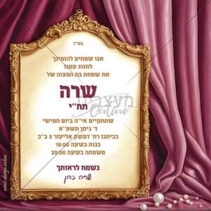 מק"ט: 0983
גודל: 21.7X21.7 ס"מ
ניתן לשלוח במייל הזמנה זו.

הזמנה לבת מצוה, דף רקע בת מצוה, דף הזמנה, בת מצוה, מעצבים אונליין, מיתוג אירועים, מיתוג לאירוע, עיצוב אונליין, עיצוב אירועים, עיצוב גרפי אונליין, עיצוב הזמנה לבת מצוה, עיצוב הזמנות אונליין, עיצוב לאירוע, עיצוב תמונות אונליין