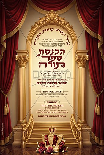 מודעה להכנסת ספר תורה